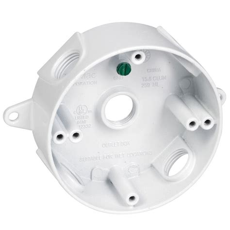 5 round junction box|5 in round electrical box.